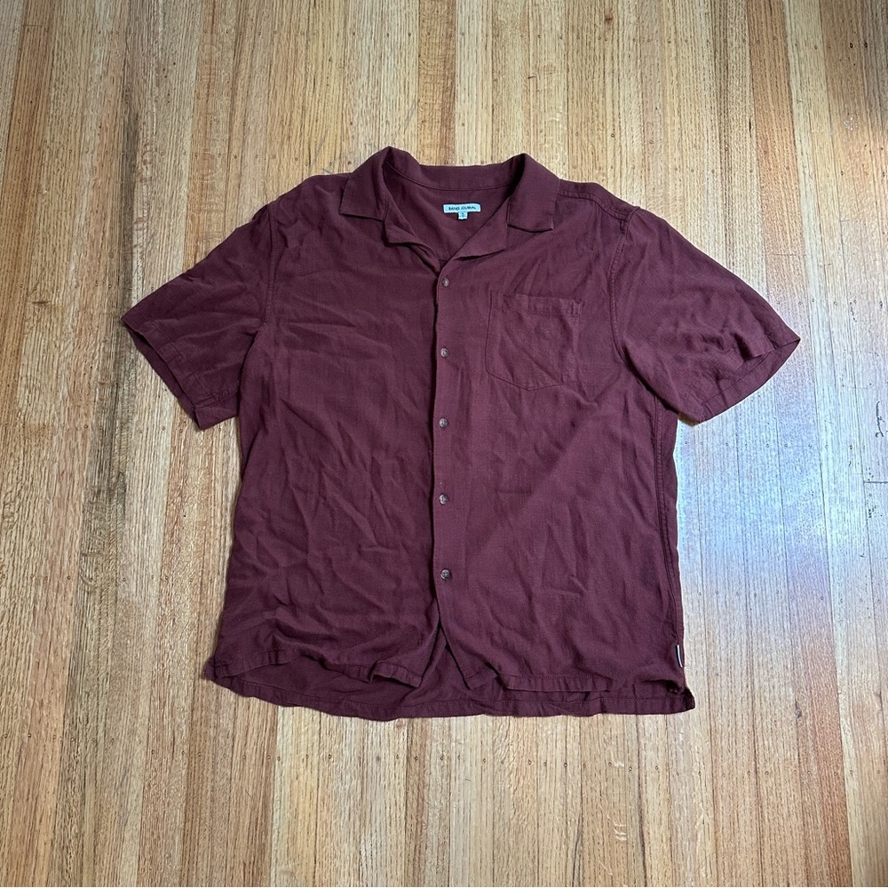 Maroon woven shirt